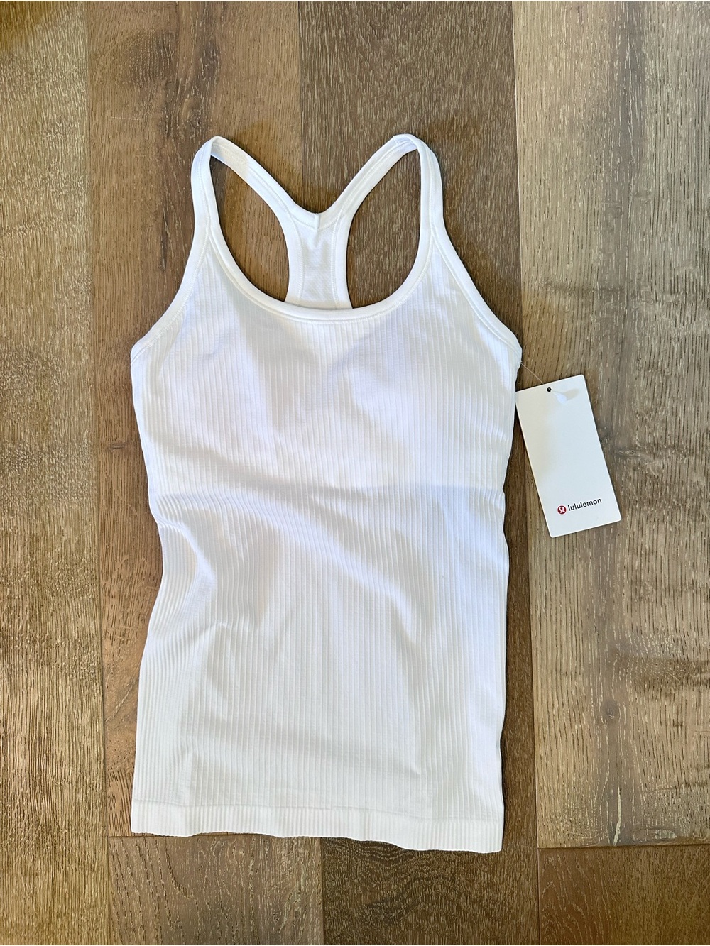 lululemon athletica White Ebb to Street Ribbed Racerback Tank Top